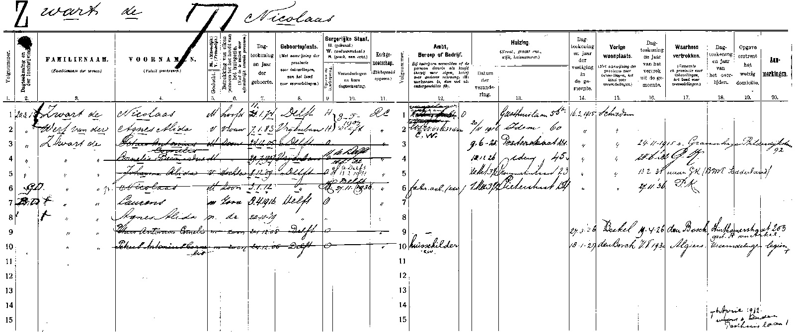 19150320 gz krt N d Zwart - AA vd Werf